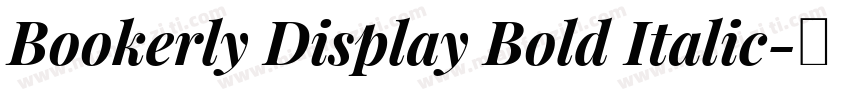 Bookerly Display Bold Italic字体转换